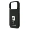 Carcasă spate Karl Lagerfeld Ikonik din silicon lichid metalic pentru iPhone 17 Pro, neagră