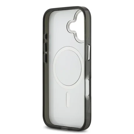 Carcasă spate Karl Lagerfeld IML Aquarelle Karl and Choupette pentru iPhone 17, neagră