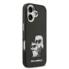 Carcasă spate Karl Lagerfeld IML Aquarelle Karl and Choupette pentru iPhone 17, neagră