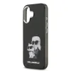 Carcasă spate Karl Lagerfeld IML Aquarelle Karl and Choupette pentru iPhone 17, neagră
