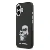 Carcasă spate Karl Lagerfeld IML Aquarelle Karl and Choupette pentru iPhone 17, neagră