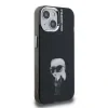 Carcasă spate Karl Lagerfeld IML Aquarelle Karl pentru iPhone 15, neagră
