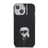 Carcasă spate Karl Lagerfeld IML Aquarelle Karl pentru iPhone 15, neagră