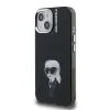 Carcasă spate Karl Lagerfeld IML Aquarelle Karl pentru iPhone 15, neagră