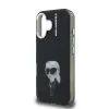 Carcasă spate Karl Lagerfeld IML Aquarelle Karl pentru iPhone 16, neagră