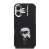 Carcasă spate Karl Lagerfeld IML Aquarelle Karl pentru iPhone 16, neagră