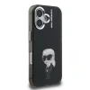 Carcasă spate Karl Lagerfeld IML Aquarelle Karl pentru iPhone 16, neagră