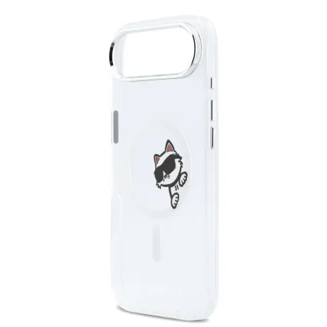 Carcasă spate Karl Lagerfeld IML Choupette Peekaboo MagSafe pentru iPhone Air, transparentă