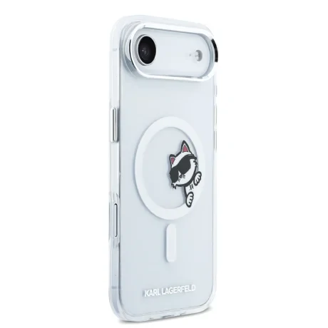 Carcasă spate Karl Lagerfeld IML Choupette Peekaboo MagSafe pentru iPhone Air, transparentă