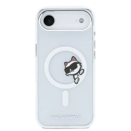 Carcasă spate Karl Lagerfeld IML Choupette Peekaboo MagSafe pentru iPhone Air, transparentă