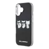 Carcasă spate Karl Lagerfeld IML Choupette Trio Watercolor MagSafe pentru iPhone 17, neagră