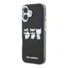 Carcasă spate Karl Lagerfeld IML Choupette Trio Watercolor MagSafe pentru iPhone 17, neagră