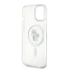 Carcasă spate Karl Lagerfeld IML Glitter Karl and Choupette MagSafe pentru iPhone 15, transparentă