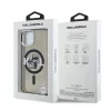 Carcasă spate Karl Lagerfeld IML Glitter Karl and Choupette Sketch MagSafe pentru iPhone 15, neagră