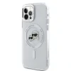 Carcasă spate Karl Lagerfeld IML K&amp;amp;CH Heads cu ramă metalică MagSafe pentru iPhone 12/12 Pro, transparentă