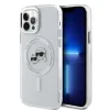 Carcasă spate Karl Lagerfeld IML K&amp;amp;CH Heads cu ramă metalică MagSafe pentru iPhone 12/12 Pro, transparentă