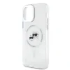 Carcasă spate Karl Lagerfeld IML K&amp;amp;CH Heads cu ramă metalică MagSafe pentru iPhone 12/12 Pro, transparentă