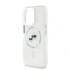 Carcasă spate Karl Lagerfeld IML K&amp;amp;CH Heads cu ramă metalică MagSafe pentru iPhone 16 Pro Max, transparentă