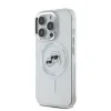 Carcasă spate Karl Lagerfeld IML K&amp;amp;CH Heads cu ramă metalică MagSafe pentru iPhone 16 Pro Max, transparentă
