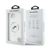 Carcasă spate Karl Lagerfeld IML K&amp;amp;CH Heads cu ramă metalică MagSafe pentru iPhone 16e/17e, transparentă