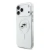 Carcasă spate Karl Lagerfeld IML K&amp;amp;CH Heads cu ramă metalică MagSafe pentru iPhone 17 Pro Max, transparentă