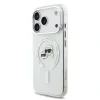 Carcasă spate Karl Lagerfeld IML K&amp;amp;CH Heads cu ramă metalică MagSafe pentru iPhone 17 Pro, transparentă