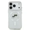 Carcasă spate Karl Lagerfeld IML K&amp;amp;CH Heads cu ramă metalică MagSafe pentru iPhone 17 Pro, transparentă