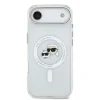 Carcasă spate Karl Lagerfeld IML K&amp;amp;CH Heads cu ramă metalică MagSafe pentru iPhone Air, transparentă