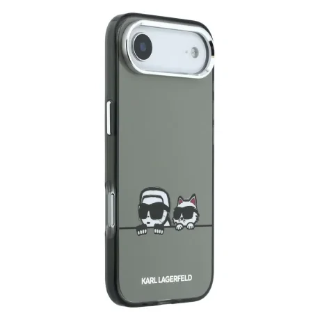 Carcasă spate Karl Lagerfeld IML K&amp;amp;CH Heads Logo MagSafe pentru iPhone Air, neagră