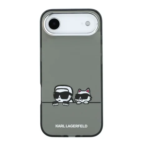 Carcasă spate Karl Lagerfeld IML K&amp;amp;CH Heads Logo MagSafe pentru iPhone Air, neagră