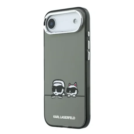 Carcasă spate Karl Lagerfeld IML K&amp;amp;CH Heads Logo MagSafe pentru iPhone Air, neagră