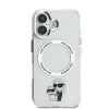 Carcasă spate Karl Lagerfeld IML Karl and Choupette MagSafe pentru iPhone 16, transparentă