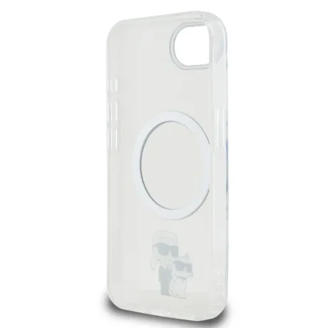 Carcasă spate Karl Lagerfeld IML Karl and Choupette MagSafe pentru iPhone 16e/17e, transparentă