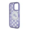 Carcasă spate Karl Lagerfeld IML Monogram K&amp;amp;CH Heads MagSafe pentru iPhone 16 Pro Max, violet