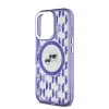 Carcasă spate Karl Lagerfeld IML Monogram K&amp;amp;CH Heads MagSafe pentru iPhone 16 Pro Max, violet