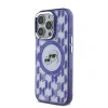 Carcasă spate Karl Lagerfeld IML Monogram K&amp;amp;CH Heads MagSafe pentru iPhone 16 Pro Max, violet
