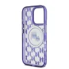 Carcasă spate Karl Lagerfeld IML Monogram K&amp;amp;CH Heads MagSafe pentru iPhone 16 Pro, violet