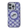 Carcasă spate Karl Lagerfeld IML Monogram K&amp;amp;CH Heads MagSafe pentru iPhone 16 Pro, violet