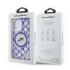 Carcasă spate Karl Lagerfeld IML Monogram K&amp;amp;CH Heads MagSafe pentru iPhone 16 Pro, violet