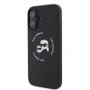 Carcasă spate Karl Lagerfeld K&amp;amp;CH Heads MagSafe din silicon lichid pentru iPhone 16, neagră