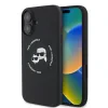 Carcasă spate Karl Lagerfeld K&amp;amp;CH Heads MagSafe din silicon lichid pentru iPhone 16, neagră