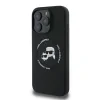 Carcasă spate Karl Lagerfeld K&amp;amp;CH Heads MagSafe din silicon lichid pentru iPhone 16 Pro Max, neagră