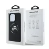 Carcasă spate Karl Lagerfeld K&amp;amp;CH Heads MagSafe din silicon lichid pentru iPhone 16 Pro Max, neagră