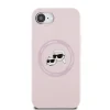 Carcasă spate Karl Lagerfeld K&amp;amp;CH Heads MagSafe din silicon lichid pentru iPhone 16e/17e, roz