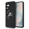 Carcasă spate Karl Lagerfeld K&amp;amp;CH Heads MagSafe din silicon lichid pentru Samsung Galaxy S25 FE, neagră