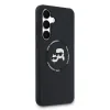 Carcasă spate Karl Lagerfeld K&amp;amp;CH Heads MagSafe din silicon lichid pentru Samsung Galaxy S25 FE, neagră