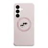 Carcasă spate Karl Lagerfeld K&amp;amp;CH Heads MagSafe din silicon lichid pentru Samsung Galaxy S25 FE, roz