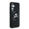 Carcasă spate Karl Lagerfeld K&amp;amp;CH Heads MagSafe din silicon lichid pentru Samsung Galaxy S25, neagră