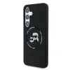 Carcasă spate Karl Lagerfeld K&amp;amp;CH Heads MagSafe din silicon lichid pentru Samsung Galaxy S25, neagră