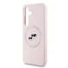 Carcasă spate Karl Lagerfeld K&amp;amp;CH Heads MagSafe din silicon lichid pentru Samsung Galaxy S25, roz
